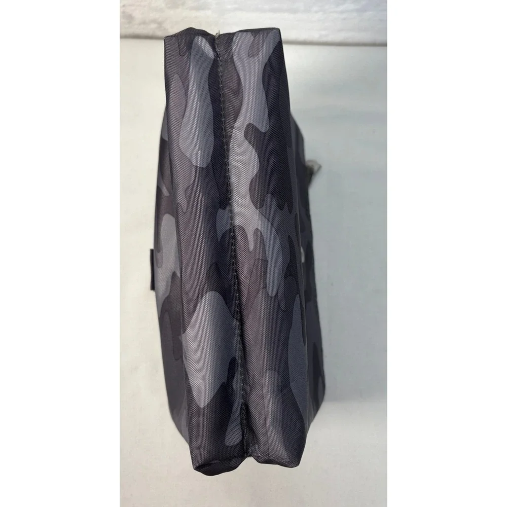 Baggallini Gray Camo Double Zip Cosmetic Toiletry Pouch Travel Bag Small
